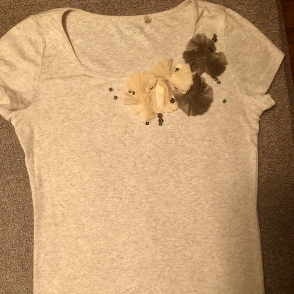 Embellished Knit Tee